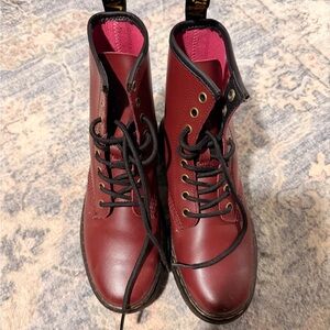 Dr. Martens Burgundy Ankle Boots